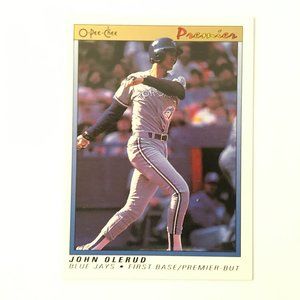 1991 O-Pee-Chee Premier John Olerud Baseball Card #92 Toronto Blue Jays